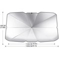 MKAYA Universal Car Windshield Sunshade - UPF 50+ Heat Shield & UV Blocker, Collapsible Design for Maximum Coverage (140x80cm) - Car Sun Protector Accessory