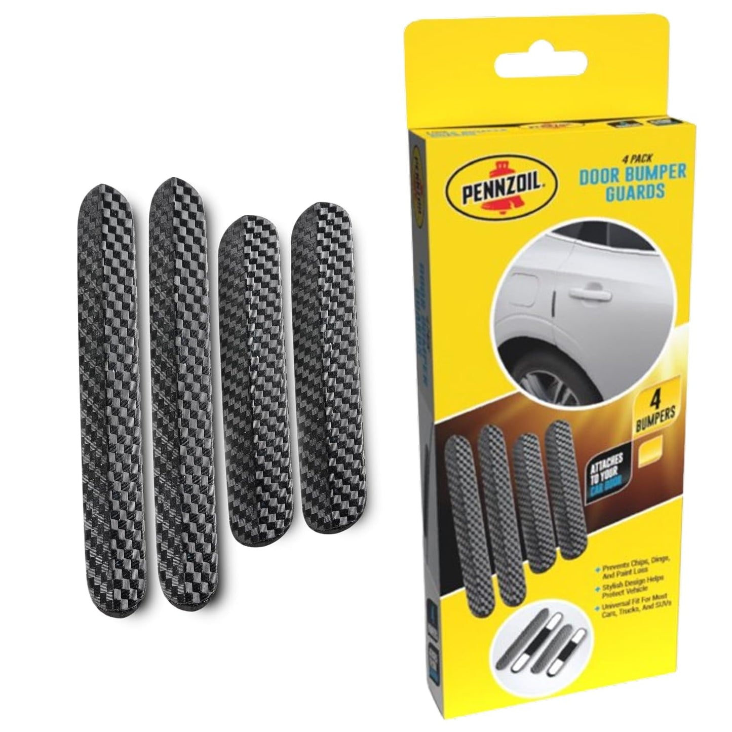 MKAYA 4 Pack Car Door Protector Edge Guards - Universal Fit Bumper Guard, Truck Accessories, Anti-Collision Car, Auto, SUV, Minivan, Truck, Vehicle Door Bumper Guards For Cars, Stylish Sleek Design