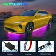 MKAYA Car Underglow Lights Kit, RGB LED Car Neon Strip Under Car Tube Underglow, Smart Exterior Car Lights with Wireless Remote Control, Universal LED Strips for Vehicle, SUV, Trucks